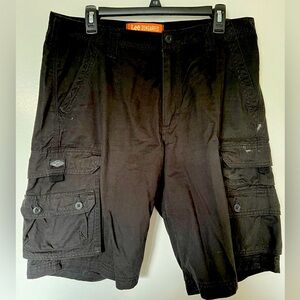 LEE Dungarees baggy black cargo shorts